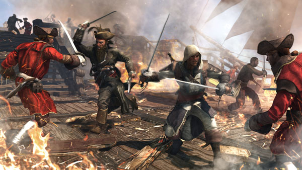 Assassin's Creed 4 - Fighting alongside the pirate Blackbeard