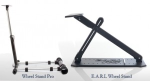 Both the E.A.R.L. wheel stand and Wheel Stand Pro one provide a stable platform for mounting your game steering wheel